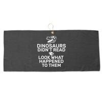 Dinosaurs Didn't Read Look What Happened To Them Large Microfiber Waffle Golf Towel
