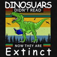 Dinosaurs Didn't Read Now They Are Extinct Funny Ladies PosiCharge Tri-Blend Wicking Tank