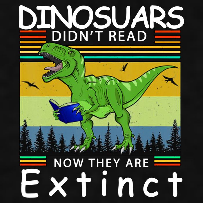 Dinosaurs Didn't Read Now They Are Extinct Funny Ladies PosiCharge Tri-Blend Wicking Tank