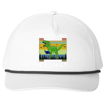 Dinosaurs Didn't Read Now They Are Extinct Funny Snapback Five-Panel Rope Hat