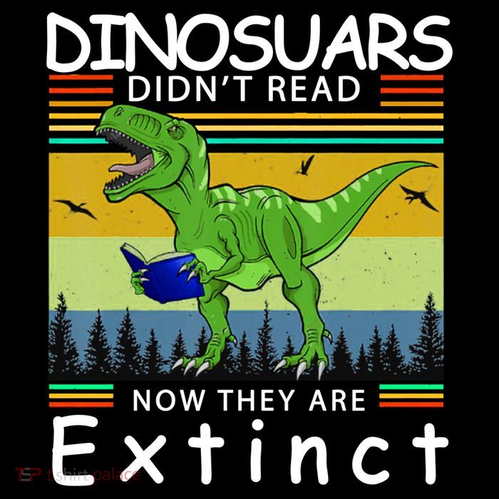 Dinosaurs Didn't Read Now They Are Extinct Funny Youth Performance Sprint T-Shirt