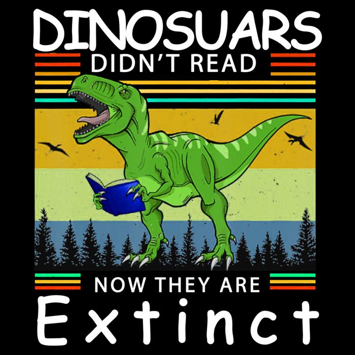 Dinosaurs Didn't Read Now They Are Extinct Funny Zip Tote Bag
