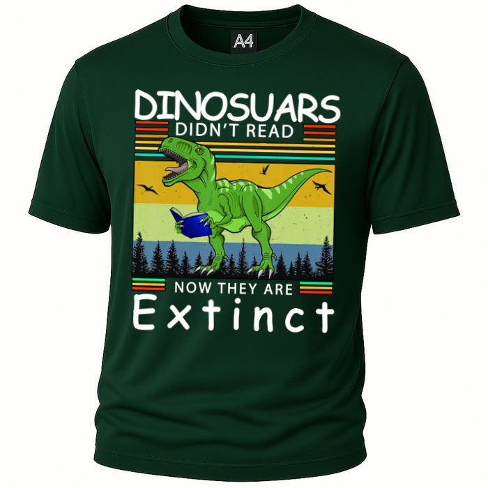 Dinosaurs Didn't Read Now They Are Extinct Funny Performance Shirt