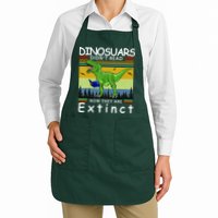 Dinosaurs Didn't Read Now They Are Extinct Funny Apron