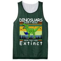 Dinosaurs Didn't Read Now They Are Extinct Funny Mesh Reversible Basketball Jersey Tank