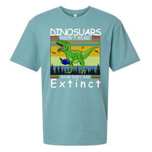 Dinosaurs Didn't Read Now They Are Extinct Funny Sueded Cloud Jersey T-Shirt