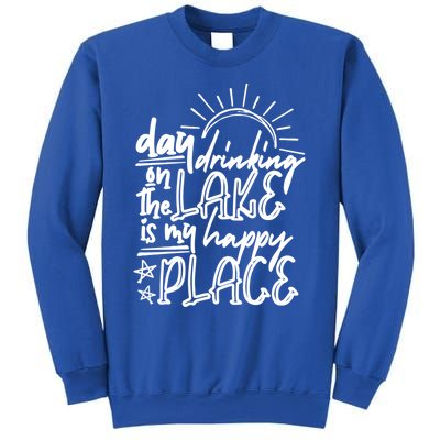 Day Ing On The Lake Is My Happy Place Summer Camping Meaningful Gift Sweatshirt