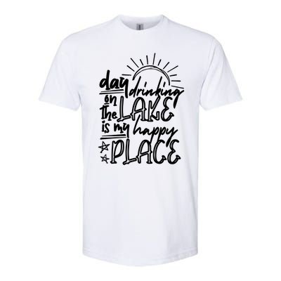 Day Ing On The Lake Is My Happy Place Summer Camping Meaningful Gift Softstyle® CVC T-Shirt