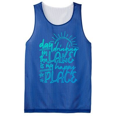 Day Ing On The Lake Is My Happy Place Summer Camping Meaningful Gift Mesh Reversible Basketball Jersey Tank