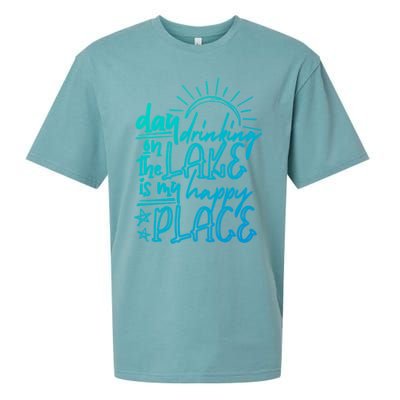 Day Ing On The Lake Is My Happy Place Summer Camping Meaningful Gift Sueded Cloud Jersey T-Shirt