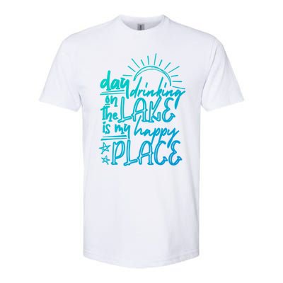 Day Ing On The Lake Is My Happy Place Summer Camping Meaningful Gift Softstyle CVC T-Shirt