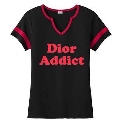 Dior Addict Socialite Los Angeles, CA Basketball Slogan Logo Ladies Halftime Notch Neck Tee