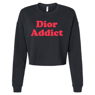 Dior Addict Socialite Los Angeles, CA Basketball Slogan Logo Cropped Pullover Crew