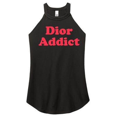 Dior Addict Socialite Los Angeles, CA Basketball Slogan Logo Women's Perfect Tri Rocker Tank