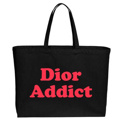 Dior Addict Socialite Los Angeles, CA Basketball Slogan Logo Cotton Canvas Jumbo Tote