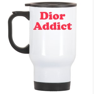 Dior Addict Socialite Los Angeles, CA Basketball Slogan Logo Stainless Steel Travel Mug