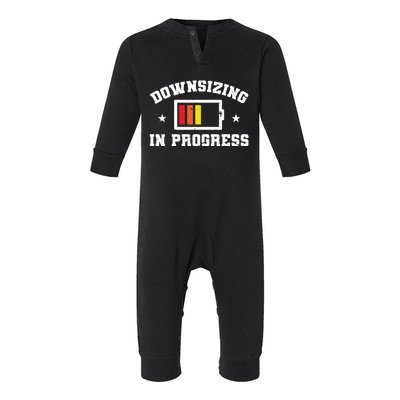 Downsizing In Progress Ketogenic Dieter Vegetarian Cute Gift Infant Fleece One Piece