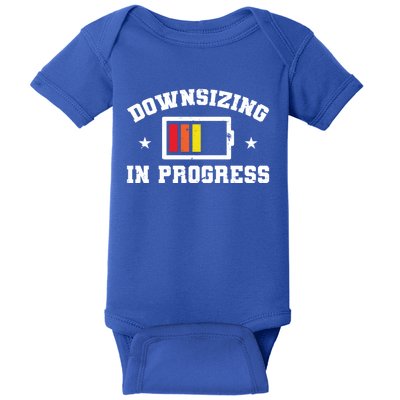 Downsizing In Progress Ketogenic Dieter Vegetarian Cute Gift Baby Bodysuit