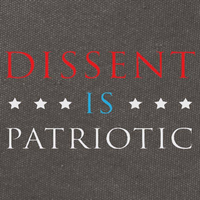 Dissent Is Patriotic Usa Political Resist Protest Gear Cotton Canvas Backpack