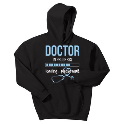 Doctor In Progress Loading Please Wait Stethoscope Medical Kids Hoodie