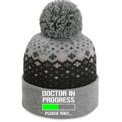 Doctor In Progress Funny Med School Student Great Gift The Baniff Cuffed Pom Beanie