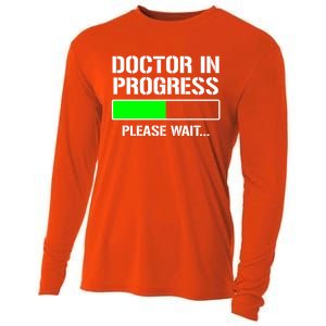 Doctor In Progress Funny Med School Student Great Gift Cooling Performance Long Sleeve Crew