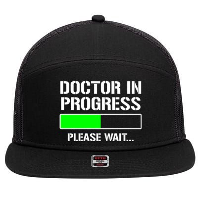 Doctor In Progress Funny Med School Student Great Gift 7 Panel Mesh Trucker Snapback Hat