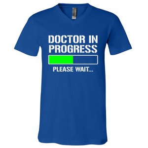 Doctor In Progress Funny Med School Student Great Gift V-Neck T-Shirt