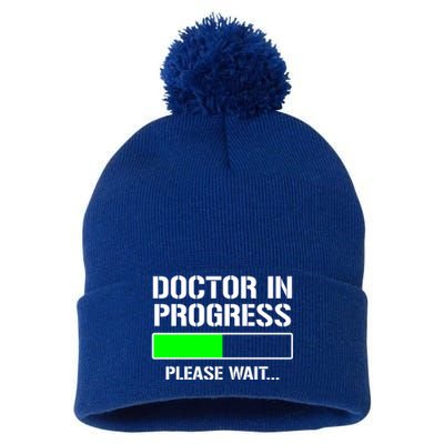 Doctor In Progress Funny Med School Student Great Gift Pom Pom 12in Knit Beanie