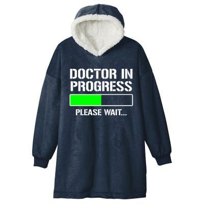 Doctor In Progress Funny Med School Student Great Gift Hooded Wearable Blanket