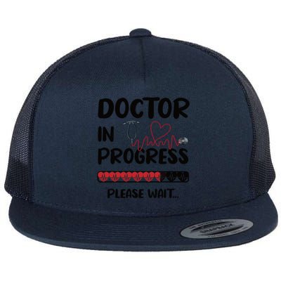 Doctor In Progress Med School Medical School Student Meaningful Gift Flat Bill Trucker Hat