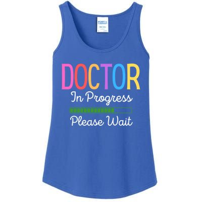 Doctor In Progress Please Wait Future Doctor Graduate Funny Cool Gift Ladies Essential Tank