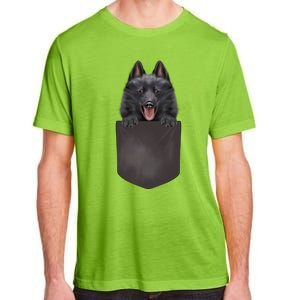 Dog In Pocket Funny Dog Lover Schipperke Meaningful Gift Adult ChromaSoft Performance T-Shirt