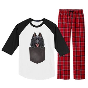 Dog In Pocket Funny Dog Lover Schipperke Meaningful Gift Raglan Sleeve Pajama Set