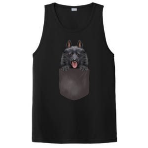 Dog In Pocket Funny Dog Lover Schipperke Meaningful Gift PosiCharge Competitor Tank