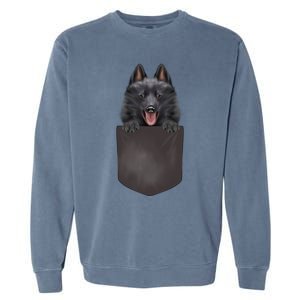 Dog In Pocket Funny Dog Lover Schipperke Meaningful Gift Garment-Dyed Sweatshirt