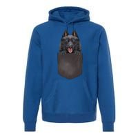 Dog In Pocket Funny Dog Lover Schipperke Meaningful Gift Premium Hoodie