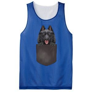 Dog In Pocket Funny Dog Lover Schipperke Meaningful Gift Mesh Reversible Basketball Jersey Tank