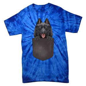 Dog In Pocket Funny Dog Lover Schipperke Meaningful Gift Tie-Dye T-Shirt