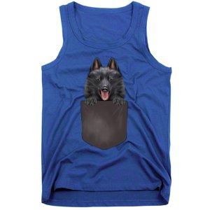 Dog In Pocket Funny Dog Lover Schipperke Meaningful Gift Tank Top