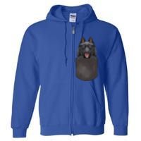 Dog In Pocket Funny Dog Lover Schipperke Meaningful Gift Full Zip Hoodie