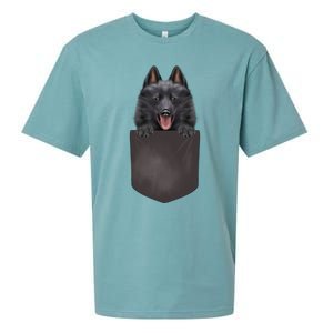 Dog In Pocket Funny Dog Lover Schipperke Meaningful Gift Sueded Cloud Jersey T-Shirt