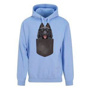 Dog In Pocket Funny Dog Lover Schipperke Meaningful Gift Unisex Surf Hoodie