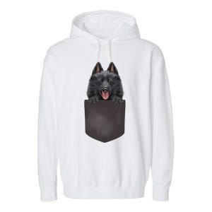 Dog In Pocket Funny Dog Lover Schipperke Meaningful Gift Garment-Dyed Fleece Hoodie