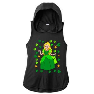 Dancing Irish Princess St Patricks Day Girl Ladies PosiCharge Tri-Blend Wicking Draft Hoodie Tank