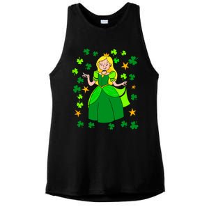 Dancing Irish Princess St Patricks Day Girl Ladies PosiCharge Tri-Blend Wicking Tank