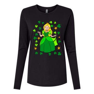 Dancing Irish Princess St Patricks Day Girl Womens Cotton Relaxed Long Sleeve T-Shirt