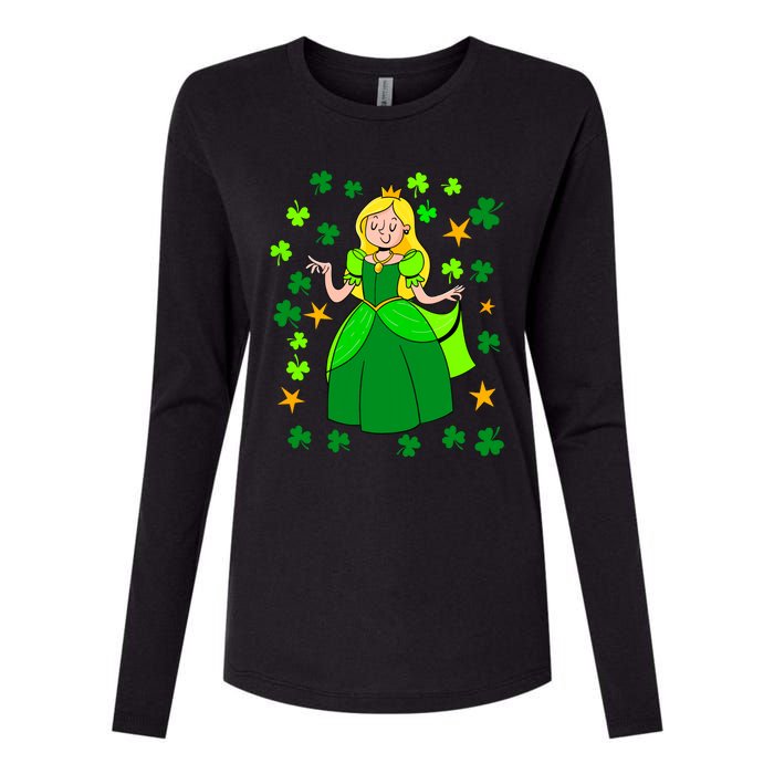 Dancing Irish Princess St Patricks Day Girl Womens Cotton Relaxed Long Sleeve T-Shirt