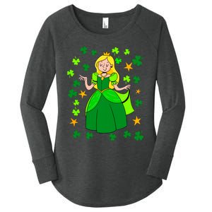 Dancing Irish Princess St Patricks Day Girl Women's Perfect Tri Tunic Long Sleeve Shirt