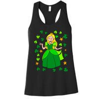 Dancing Irish Princess St Patricks Day Girl Women's Racerback Tank